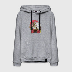 Мужская толстовка-худи Котик Самурай Samurai Cat Japanese art