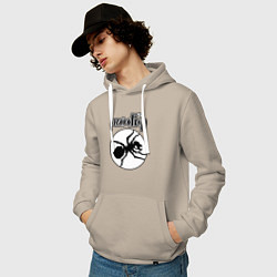 Толстовка-худи хлопковая мужская The prodigy ant, цвет: миндальный — фото 2