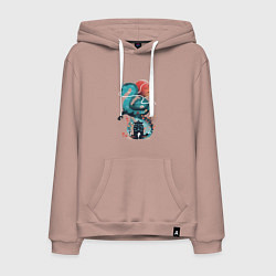 Мужская толстовка-худи История Тихоро и Хаку