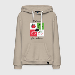 Мужская толстовка-худи Italiano Pomodoro, любовь к Италии, пицце и томата
