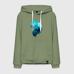 Мужская толстовка-худи Принцесса Мононоке волчий силуэт