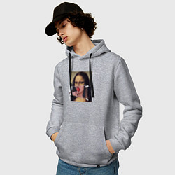 Толстовка-худи хлопковая мужская Mona Lisa 202X modern, цвет: меланж — фото 2