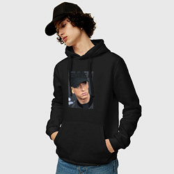 Толстовка-худи хлопковая мужская Eminem фото, цвет: черный — фото 2