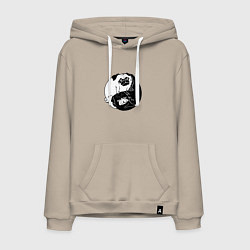 Мужская толстовка-худи Собачий Инь Янь