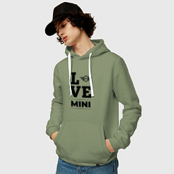 Толстовка-худи хлопковая мужская Mini Love Classic, цвет: авокадо — фото 2