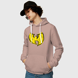 Толстовка-худи хлопковая мужская Style Wu-Tang, цвет: пыльно-розовый — фото 2