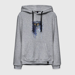 Мужская толстовка-худи Прикольная сова в акварельном рисунке