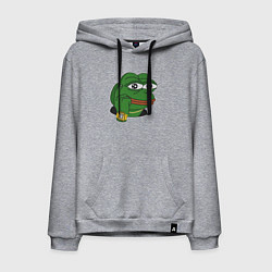 Мужская толстовка-худи Пепе Лягушонок советует думать