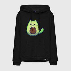 Мужская толстовка-худи Avocado green cat