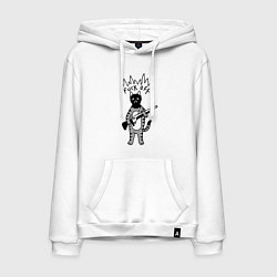 Мужская толстовка-худи Кот бандит с ружьём