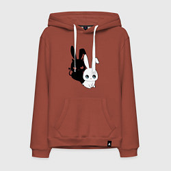 Мужская толстовка-худи Милый кролик - ангелочек или дьяволёнок?