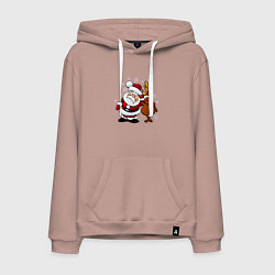 Мужская толстовка-худи Санта и олень