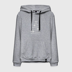 Мужская толстовка-худи Графичная новогодняя белая ёлка