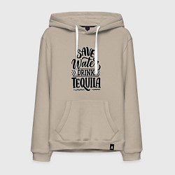 Мужская толстовка-худи Спаси воду - пей текилу