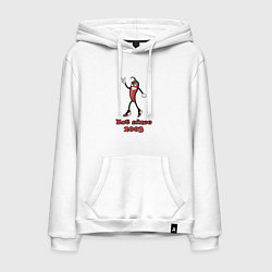 Толстовка-худи хлопковая мужская Hot since 2003, цвет: белый