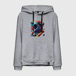 Мужская толстовка-худи Космонавт в кубизме