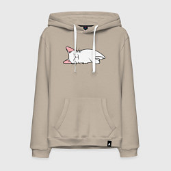 Мужская толстовка-худи Lazy white cat