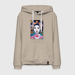 Мужская толстовка-худи Гейша поп-арт