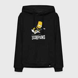 Мужская толстовка-худи Scorpions Барт Симпсон рокер