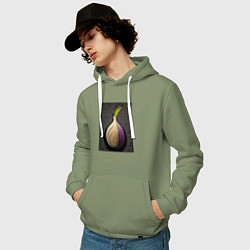 Толстовка-худи хлопковая мужская Tor cubed, цвет: авокадо — фото 2