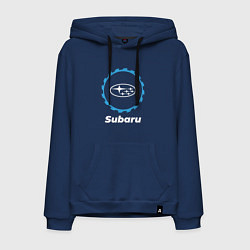 Толстовка-худи хлопковая мужская Subaru в стиле Top Gear, цвет: тёмно-синий