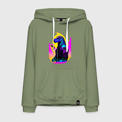 Мужская толстовка-худи Cool dinosaur - cyberpunk - neural network