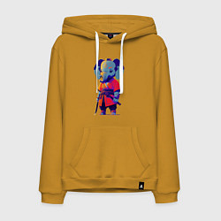 Мужская толстовка-худи Слонёнок самурай - нейросеть