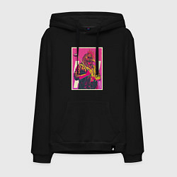 Толстовка-худи хлопковая мужская Dangerous Jacket, цвет: черный
