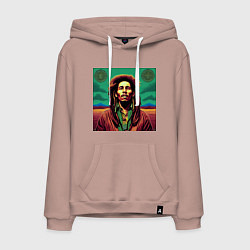 Мужская толстовка-худи Digital Art Bob Marley in the field