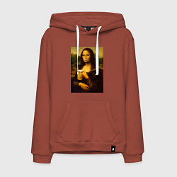 Мужская толстовка-худи Мона Лиза с пивом