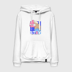 Мужская толстовка-худи Девушка в наушниках stay true your self