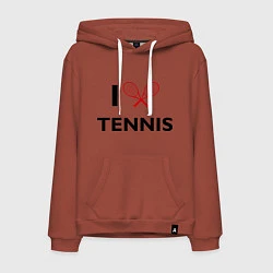 Мужская толстовка-худи I Love Tennis