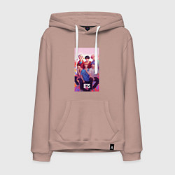 Мужская толстовка-худи BTS art anime style