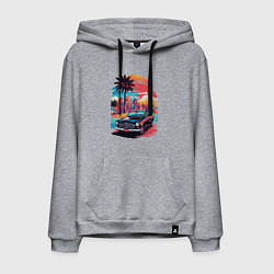 Мужская толстовка-худи Автомобиль на пляже