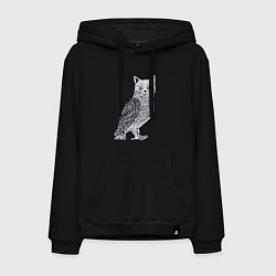 Мужская толстовка-худи Кошка сова