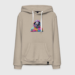 Мужская толстовка-худи Голубь в яркой куртке