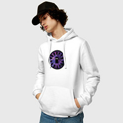Толстовка-худи хлопковая мужская Magic tardis, цвет: белый — фото 2