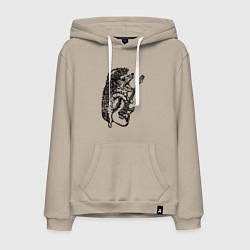 Мужская толстовка-худи Ёжик рокер