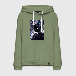 Мужская толстовка-худи Кибер кисуля - нейросеть