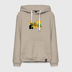 Мужская толстовка-худи Кот против елки