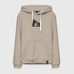 Мужская толстовка-худи Ежик и кактус