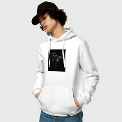 Толстовка-худи хлопковая мужская Xo weeknd, цвет: белый — фото 2