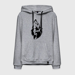 Мужская толстовка-худи Воющий волк