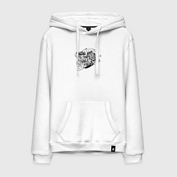 Мужская толстовка-худи Мотор чертеж