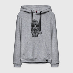 Мужская толстовка-худи Котенок манул хипстер