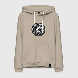 Мужская толстовка-худи Трайбл узор девушки тату