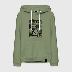 Мужская толстовка-худи Есть спать бегать