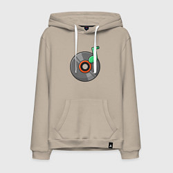 Мужская толстовка-худи Vinyl music