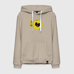Толстовка-худи хлопковая мужская Wu-Tang music, цвет: миндальный
