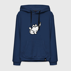 Мужская толстовка-худи Рок кот мем